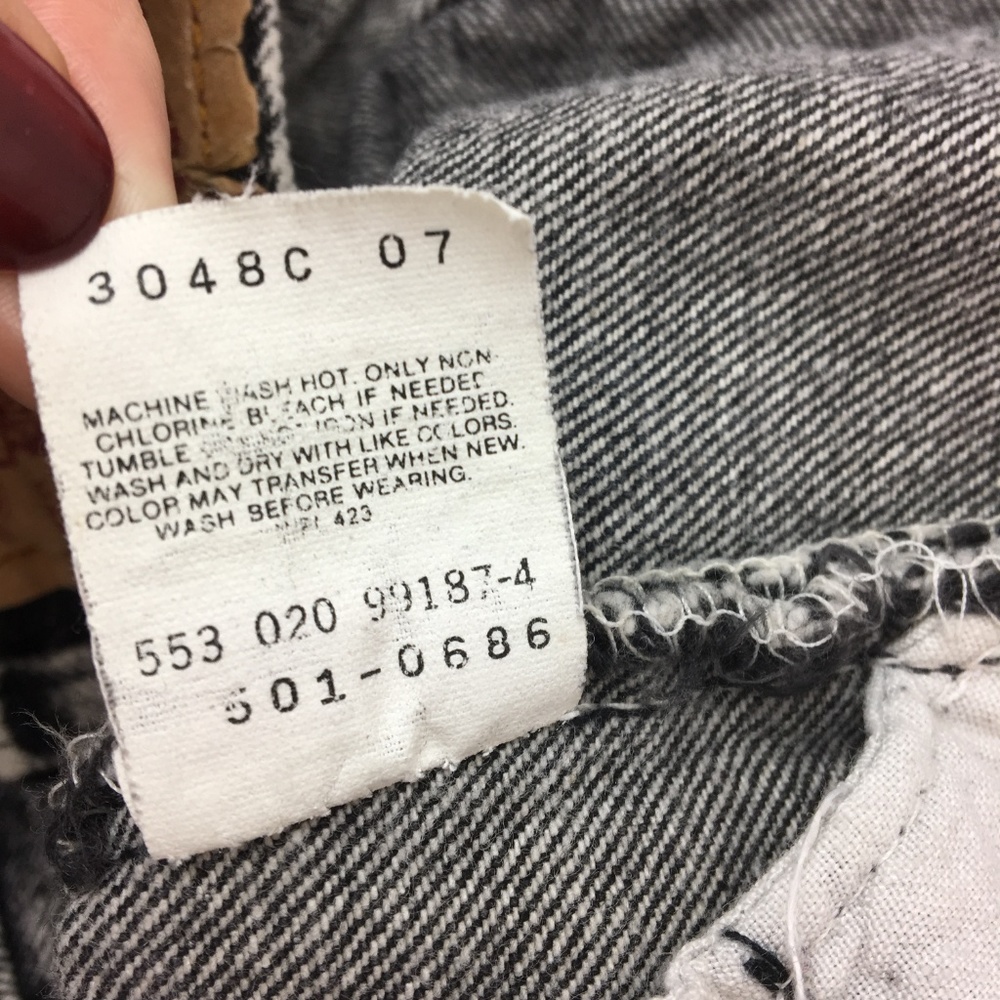 [ SOLD ] Levis > 80s 501s Acid Wash Black 36x32 - Picture 7 of 8